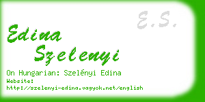 edina szelenyi business card