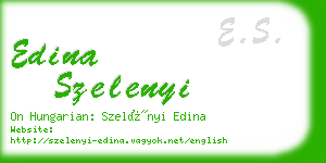 edina szelenyi business card